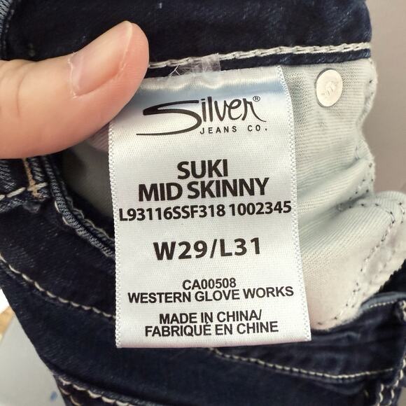 Silver Jeans Co Suki Mid Rose Women’s Super Skinny Jeans 29 x‎ 31 - Picture 12 of 13